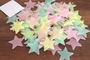100pcs/ set Glow In The Dark Plastic Stars Stickers