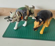 90s action man husky  Armored & Police Dog Figures