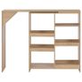Bar Table with Moveable Shelf Oak 138x40x120 cm Image 3