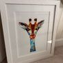 Audrey Hamilton His and Her Giraffe Signed Limited Edition Prints Professionally Framed Image 3