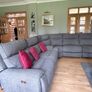 Grey Electric Reclining Sofa + Mila Footstool Image 7