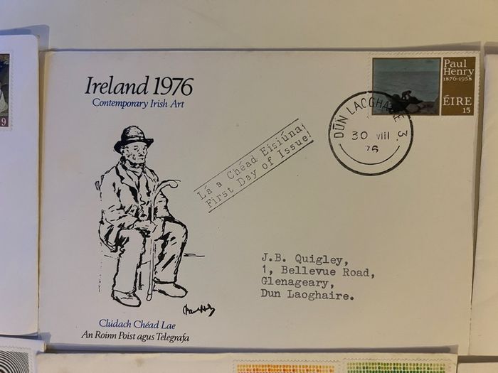Irish 1970's FDC covers 9pcs envelopes
