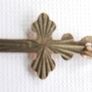 9K Yellow Gold 375 small Cross Crucifix Charm Necklace Pendant 0,17g Image 9