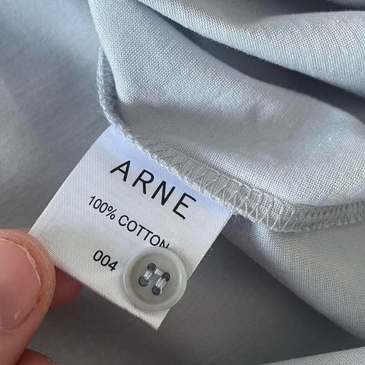 Arne Polo Shirt Mens Medium Light Grey Short Sleeve Preppy