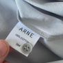Arne Polo Shirt Mens Medium Light Grey Short Sleeve Preppy Image 5