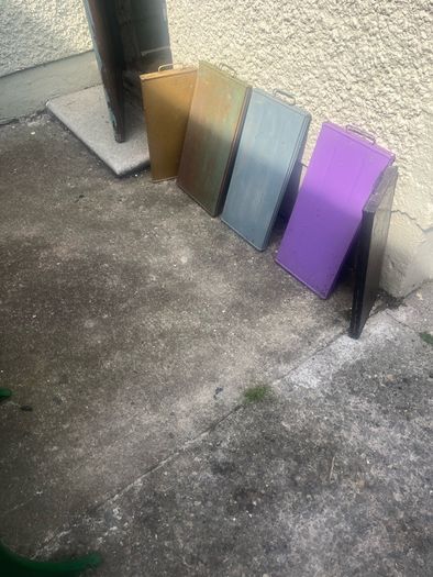 Rare metal  cooling panals from old ice cream  carts/ street vendors