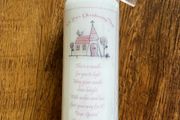 Pink christening candle