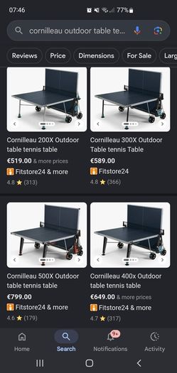 table tennis table outdoor Cornillieu