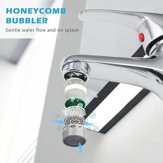 Bathroom Sink Taps with Pop up Waste Mono Basin Taps Single Lever Chrome Hot and Cold Mixer Tap