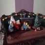 Christmas Village Light Up Santa on Chair Image 2