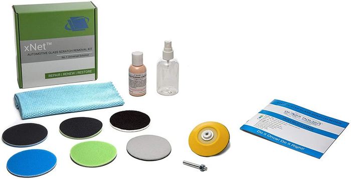 GLASS POLISH 23005 | DIY Windscreen and Car Glass Scratch Repair Kit, Removes Wiper Blade Damage, Side Windows Scratches, Scuffs, Tree Sap, Mineral Damage from Any Glass Type