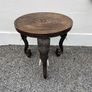 A Superb late 19th Century Indian Carved Hardwood Elephant Occasional / Side Table Image 10