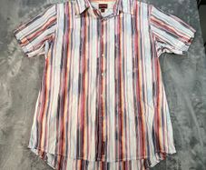 Tommy Hilfiger Red Label Y2K Multicolor Rainbow Short Sleeve Shirt M