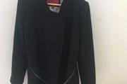 Mango black styled coat with belt