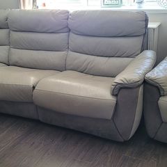 3 Seater Recliner Leather Sofa and Armchair Recliner
