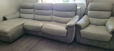 3 Seater Recliner Leather Sofa and Armchair Recliner