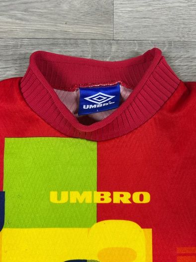 Vintage 1996 Umbro Template England Style Goalkeeper Jersey Shirt Mens Large