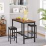 _Set of 2 Bar Stools 40 x 30 x 62 cm Backless PU Cover Easy Assembly Industrial Design Dining Image 4