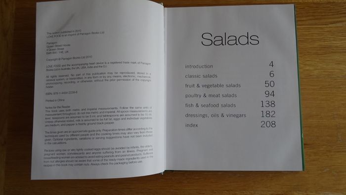 SALADS by Parragon Books, UK.