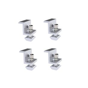 4Pcs Solar End Clamp Adjustable Solar Panel Bracket Clamp Wide Photovoltaic Support For Solar Panel System Easy Installation