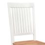 Dining Chairs 2 pcs White Solid Oak Wood Image 6