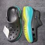 Crocs Classic Mega Crush Chunky platform sole Clogs Black Aqua/Lime UK 5 New Image 9