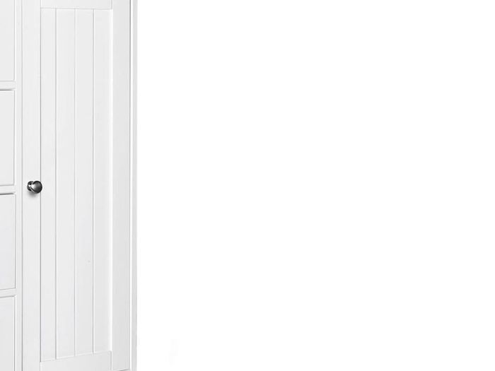Bathroom Floor Storage Cabinet, Freestanding Storage Unit with Adjustable Shelf, 4 Drawers & Door, for Bedroom, Kitchen, Living Room, Entryway, White