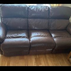 3 piece leather recliner sofa