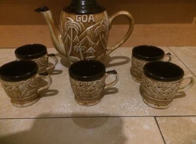 indian coffee set goa stonewear by sunshine