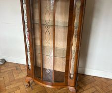 China Cabinet, slimline with bowed door