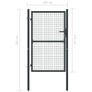 Mesh Garden Gate Galvanised Steel 100x225 cm Grey Image 5