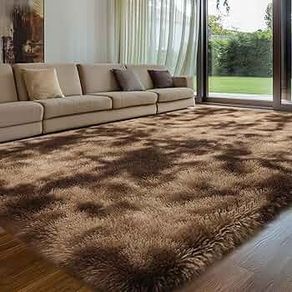 Lemon Rugs Living Room 160x230cm, Coffee Area Rugs for Bedroom, Washable Anti Slip Extra Large Shaggy Soft Rug Fluffy Modern Floor Carpets Mat Beside Carpet for Kids Living Room
