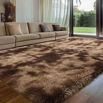 Lemon Rugs Living Room 160x230cm, Coffee Area Rugs for Bedroom, Washable Anti Slip Extra Large Shaggy Soft Rug Fluffy Modern Floor Carpets Mat Beside Carpet for Kids Living Room