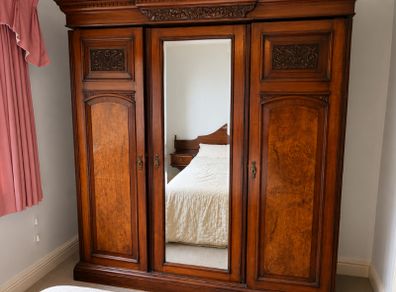 Edwardian Mahogany Wardrobe