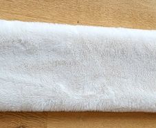 Long hot water bottle with fleece cover