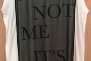 RI Long Sleeveless SLOGAN Tunic T-shirt Dress