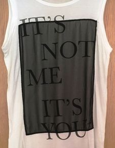 RI Long Sleeveless SLOGAN Tunic T-shirt Dress