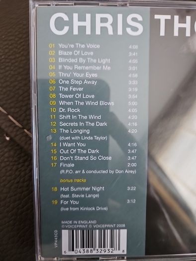 Chris Thompson CD - Backtrack 1980-1994