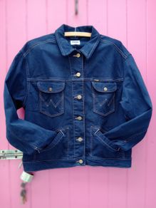 Wrangler navy jacket, short navy jacket