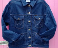 Wrangler navy jacket, short navy jacket