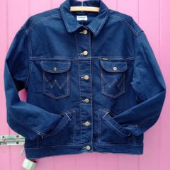 Wrangler navy jacket, short navy jacket