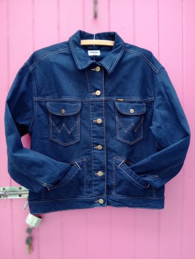 Wrangler navy jacket, short navy jacket