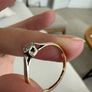 Vintage 18ct Yellow Gold & Platinum 0.09ct Diamond Solitaire Engagement Ring Image 7
