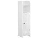 Narrow bathroom cabinet with door