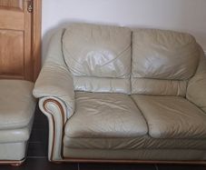 3 and 2 Leather Suite + Footstool