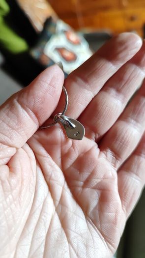 Vintage silver pendant and chain, free shipping!