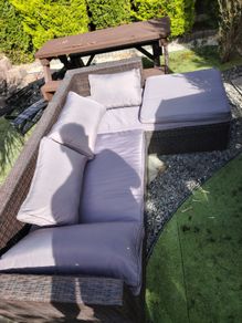Rattan garden l shape sofa