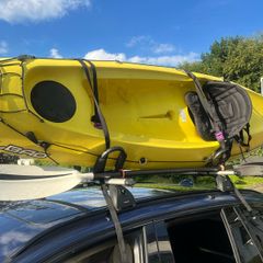 2 Sets of J Bars for holding 2 kayaks on your car roof bars