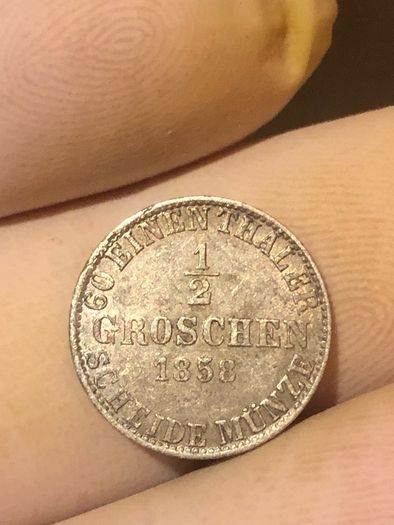 1/2 Groschen 1858 Silver 0.22