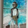 Original Figurative Painting GiFT Irish Art Grace Kelly inspired Cruise Yacht Art Image 4